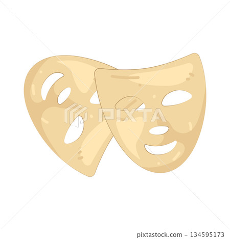 Illustration of theater mask Illustration of theater mask 134595173
