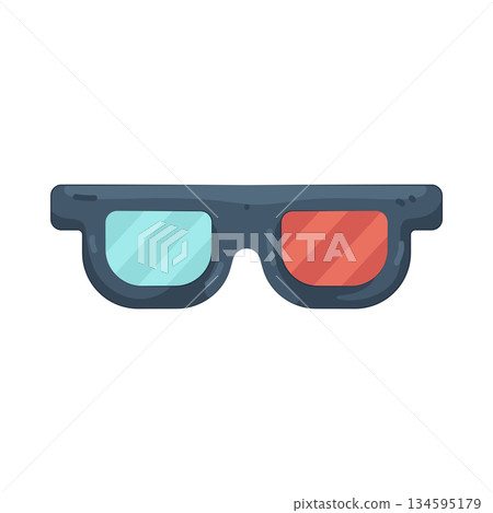 Illustration of 3d glasses Illustration of 3d glasses 134595179
