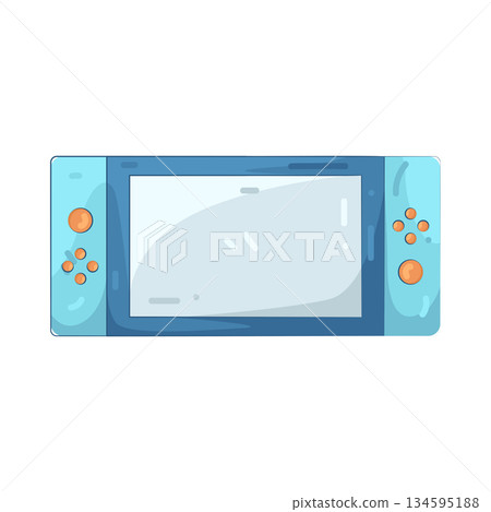 Illustration of gaming console  134595188