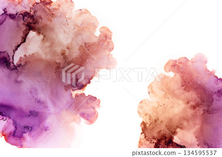 可愛的水彩背景 134595537