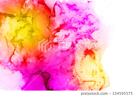 可愛的水彩背景 134595575