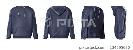 Dark blue hoodie isolated on white background Dark blue hoodie isolated on white background 134595620
