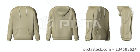 Light brown hoodie isolated on white background Light brown hoodie isolated on white background 134595624