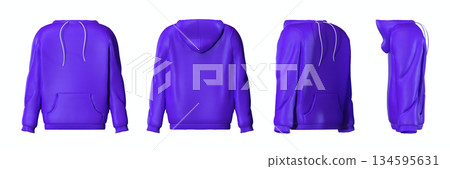 Violet hoodie isolated on white background Violet hoodie isolated on white background 134595631