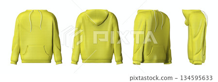 Yellow hoodie isolated on white background Yellow hoodie isolated on white background 134595633