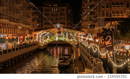 Doha,Qatar,12.12.2025,Nightlife and scenery of Doha, Qatar. 134595701