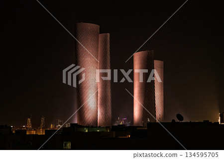Doha,Qatar,12.12.2025,Nightlife and scenery of Doha, Qatar. 134595705