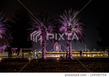 Doha,Qatar,12.12.2025,Nightlife and scenery of Doha, Qatar. 134595754