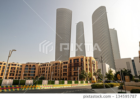 Lusail,Qatar,12,12,2025,Lusail Plaza Towers, a set of four office towers on the Al Sa'ad Plaza Lusail,Qatar,12,12,2025,Lusail Plaza Towers, a set of four office towers on the Al Sa'ad Plaza 134595787