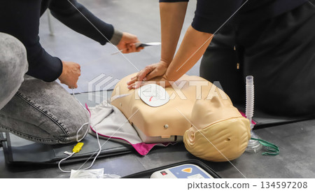 first aid course - company safety - cardiac massage - Basic Life Support first aid course - company safety - cardiac massage - Basic Life Support 134597208