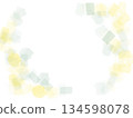 Yellow and green glitter background material painted with watercolors and pastels 134598078