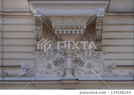House decoration in the old part of the city of Ljubljana, Slovenia 134598244