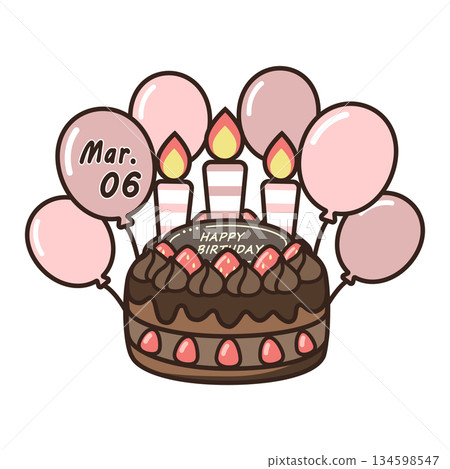 生日巧克力蛋糕 134598547