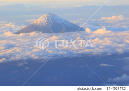 Mount Fuji as seen from Japan Airlines Flight JAL461 Tokyo-Tokushima Mount Fuji as seen from Japan Airlines Flight JAL461 Tokyo-Tokushima 134598782