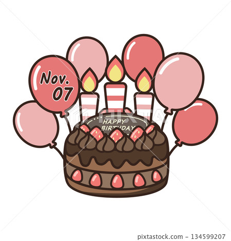 Birthday chocolate cake Birthday chocolate cake 134599207