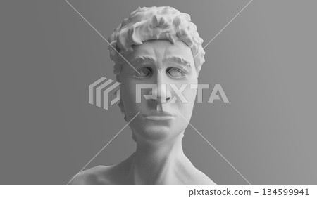 David - face sculpture - 3D illustration David - face sculpture - 3D illustration 134599941