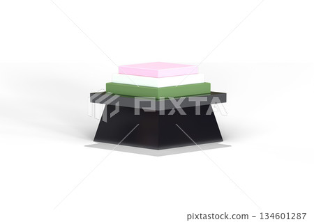 女兒節用的菱形年糕,日式3D插畫素材 女兒節用的菱形年糕,日式3D插畫素材 134601287