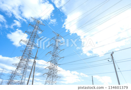 blue sky and tower blue sky and tower 134601379