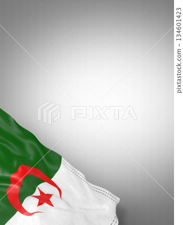 Algeria - national flag and gradient background - vertical poster - 3D illustration Algeria - national flag and gradient background - vertical poster - 3D illustration 134601423