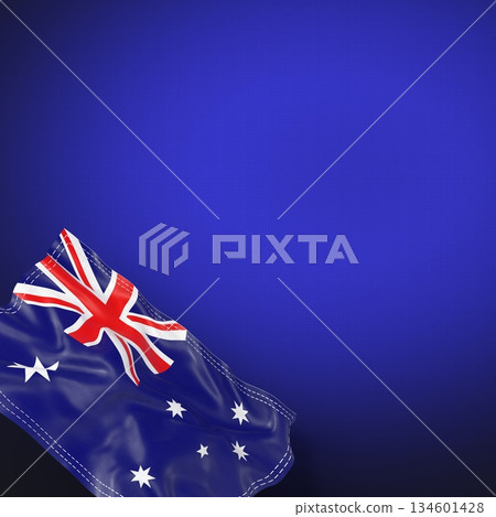 Australia - national flag and gradient background - square format - 3D illustration Australia - national flag and gradient background - square format - 3D illustration 134601428