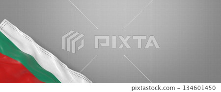 Bulgaria - national flag and gradient background - horizontal banner format - 3D illustration Bulgaria - national flag and gradient background - horizontal banner format - 3D illustration 134601450