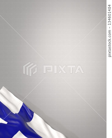 Finland - national flag and gradient background - vertical poster - 3D illustration 134601484