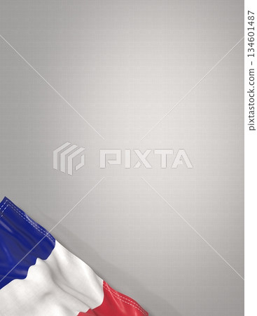 France - national flag and gradient background - vertical poster - 3D illustration 134601487