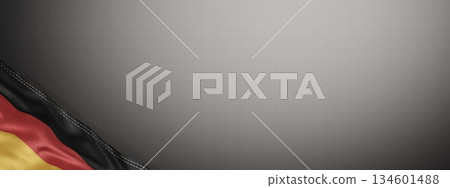 Germany - national flag and gradient background - horizontal banner format - 3D illustration 134601488