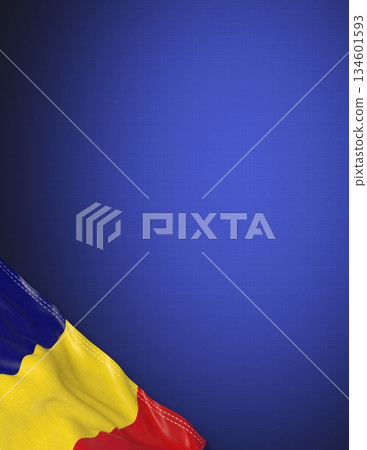 Romania - national flag and gradient background - vertical poster - 3D illustration Romania - national flag and gradient background - vertical poster - 3D illustration 134601593