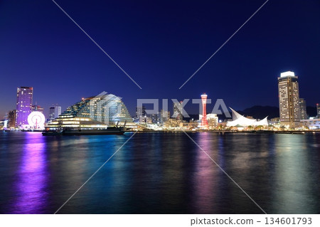 [兵庫縣]神戶美利堅公園的夜景 134601793