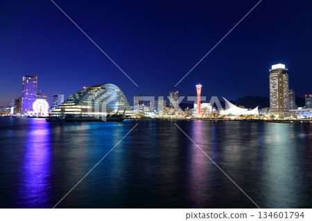 [Hyogo Prefecture] Night view of Kobe Meriken Park 134601794