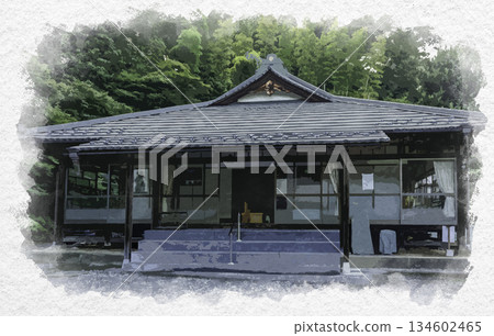 埼玉縣東松山市正法寺本堂岩堂觀音水彩畫 134602465