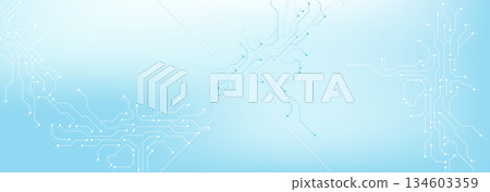Motherboard digital abstract background. AI circuit board technology texture design. Semiconductor and computer processor on tech banner template concept. Vector illustration Motherboard digital abstract background. AI circuit board technology texture design. Semiconductor and computer processor on tech banner template concept. Vector illustration 134603359