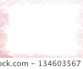 pink frame painted in watercolor 134603567