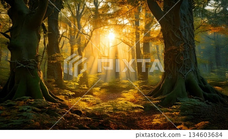 forest in autumn forest in autumn 134603684