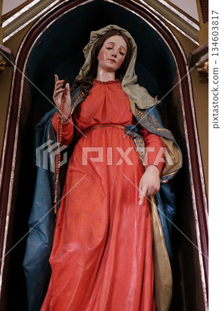 Altar of the Virgin Mary in the church of Saint Martin in Sveti Martin pod Okicem, Croatia 134603817