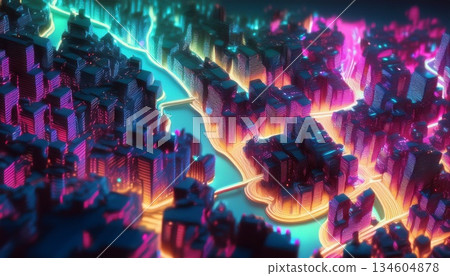 night city at night 134604878