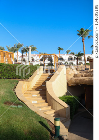 Stylish staircase in an Egyptian hotel Stylish staircase in an Egyptian hotel 134605199