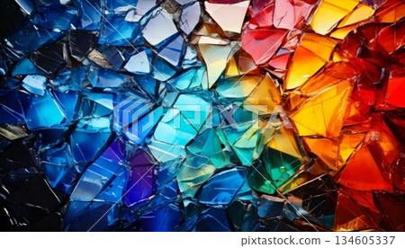 abstract colorful background with glass crystals abstract colorful background with glass crystals 134605337