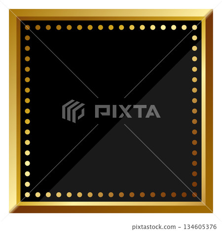 Luxury square frame black and gold Luxury square frame black and gold 134605376