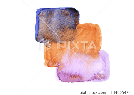 Abstract watercolour ink and paint swirl squares blots and abstract background Abstract watercolour ink and paint swirl squares blots and abstract background 134605474