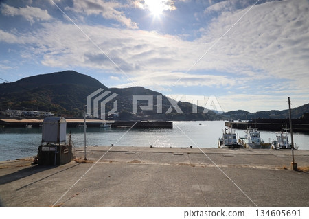 白崎海岸的大木漁港和白崎郵輪碼頭/“日本百選海灘”【和歌山縣由良町】 134605691