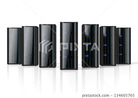 3D servers illustration - great for topics like storage, hosting, data center, Internet etc. 3D servers illustration - great for topics like storage, hosting, data center, Internet etc. 134605765