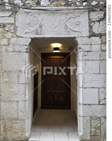 Old door detail in saint paul de vence Medieval village in provence france 134605982