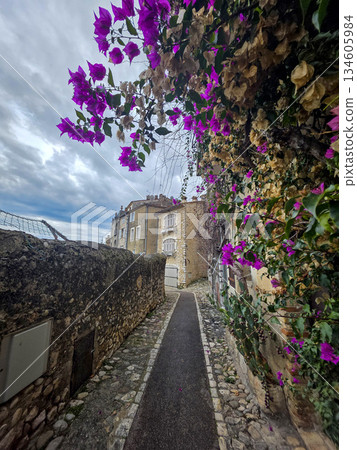 saint paul de vence Medieval village in provence france in xmas season 134605984