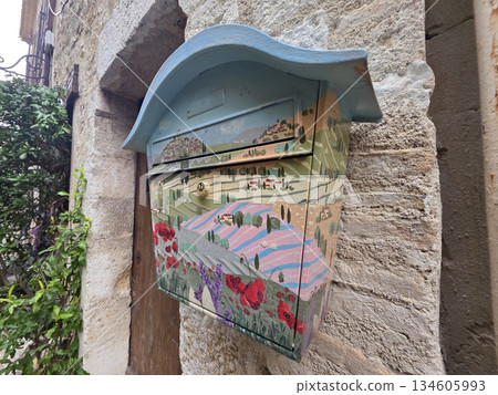 SAINT PAUL DE VENCE, FRANCE - DECEMBER 22 2025 - saint paul de vence Medieval village in provence france in xmas season 134605993