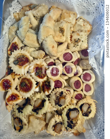 handmade hors d'oeuvre savoury snack 134606012