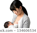 日本哺乳婦女和嬰兒 - 哺乳和產後護理圖片（透明背景） 134606534