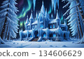 一座閃閃發光的冰雪玻璃宮殿 134606629