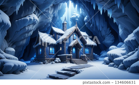 Ice hideout in the Blue Crystal Cave 134606631